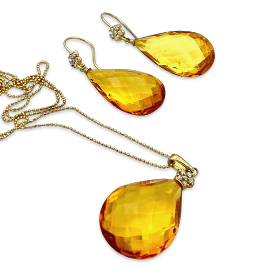 Gilded amber set