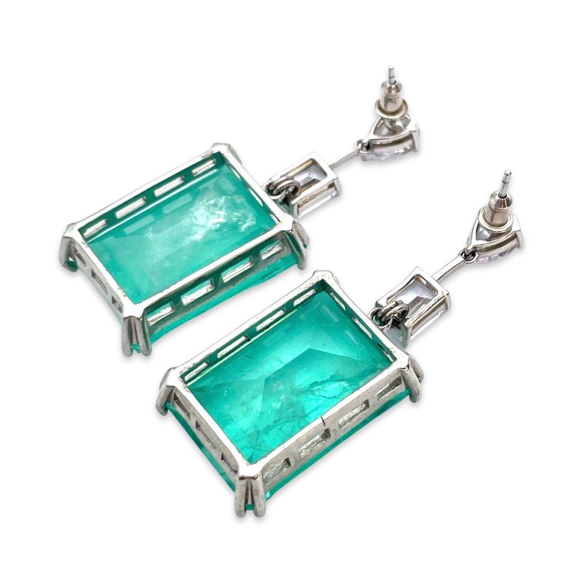 Silver earrings Paraiba