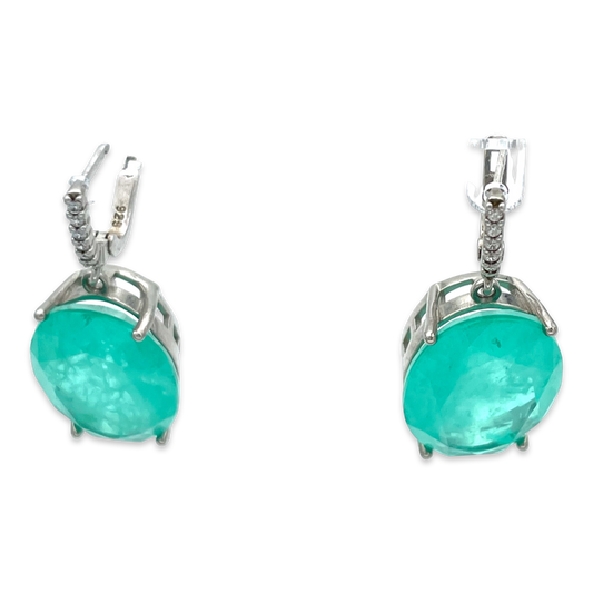 Silver earrings Paraiba