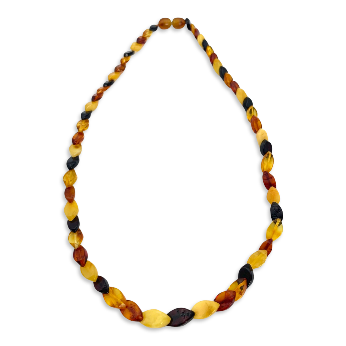 Necklace «Amber leaves»