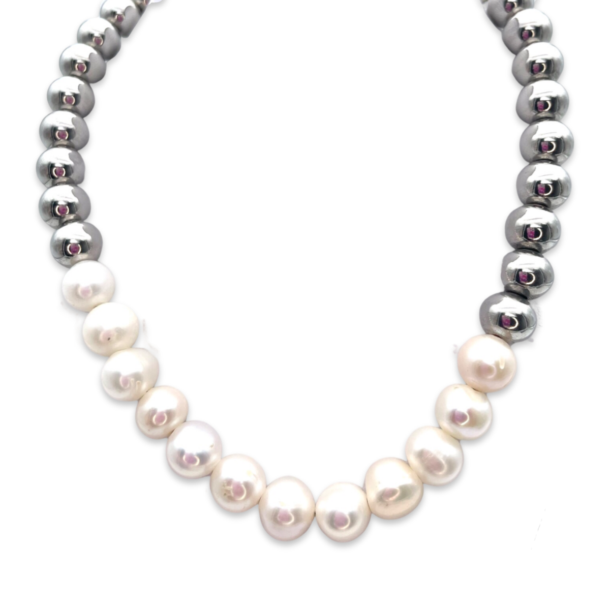 Pearl Beaded Chain silver