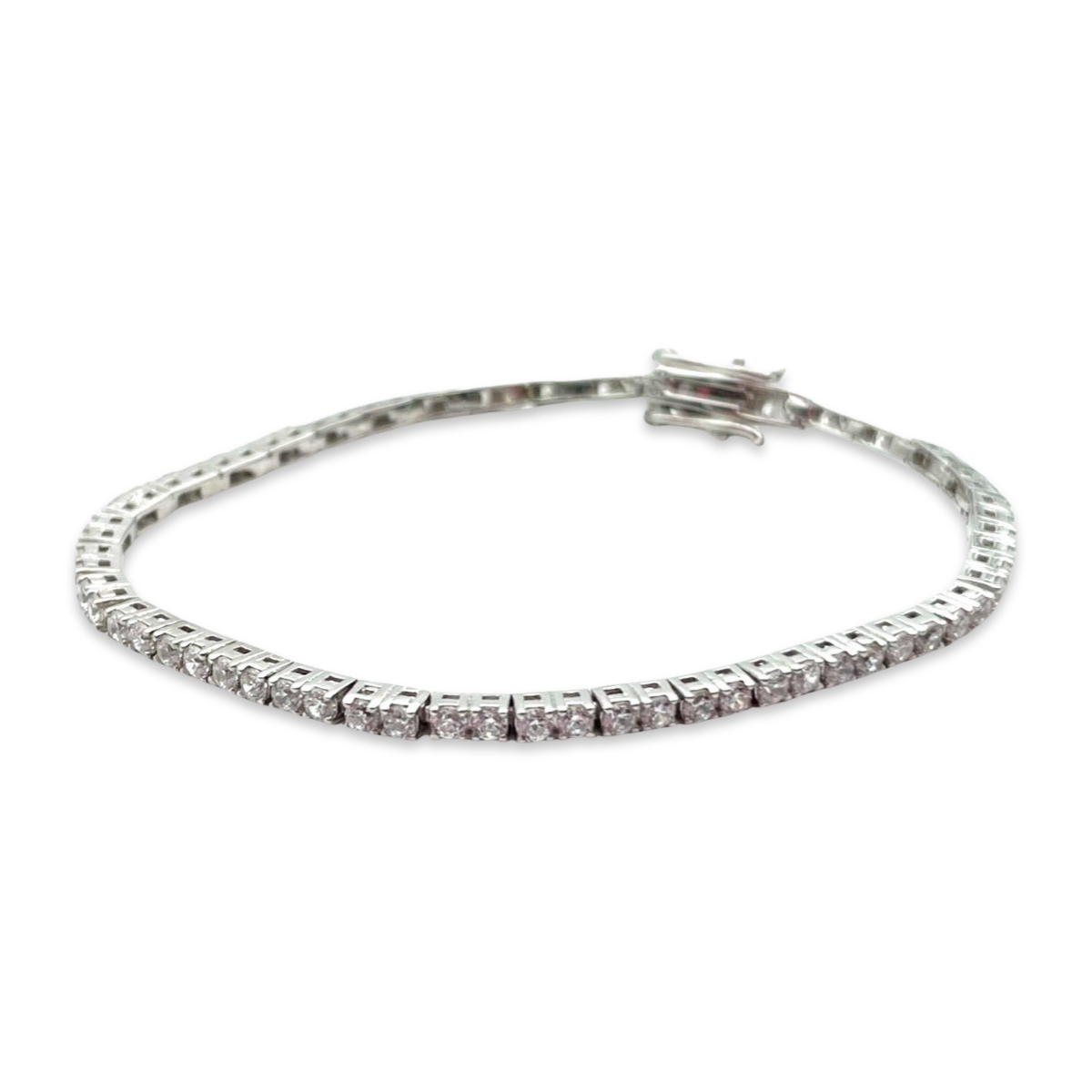 Silver Tennis bracelet with zircons