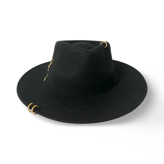 Fedora Hat with Gold details