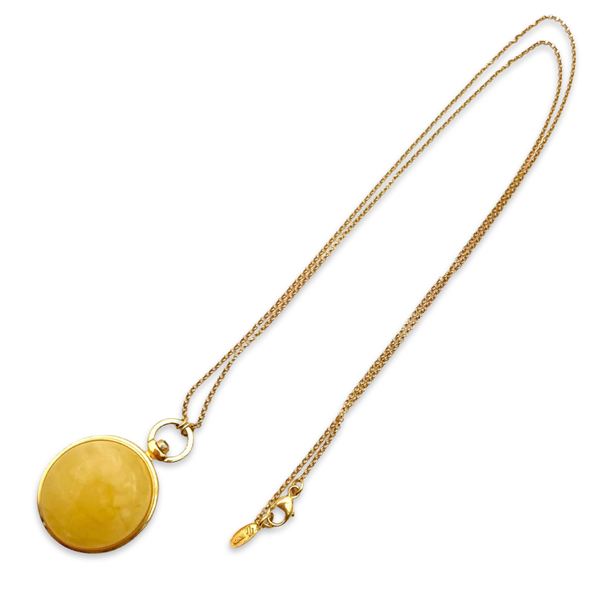 Amber gold plated necklace