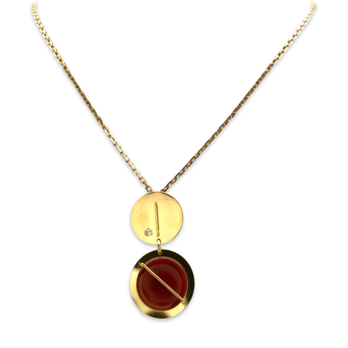 Amber gold plated necklace