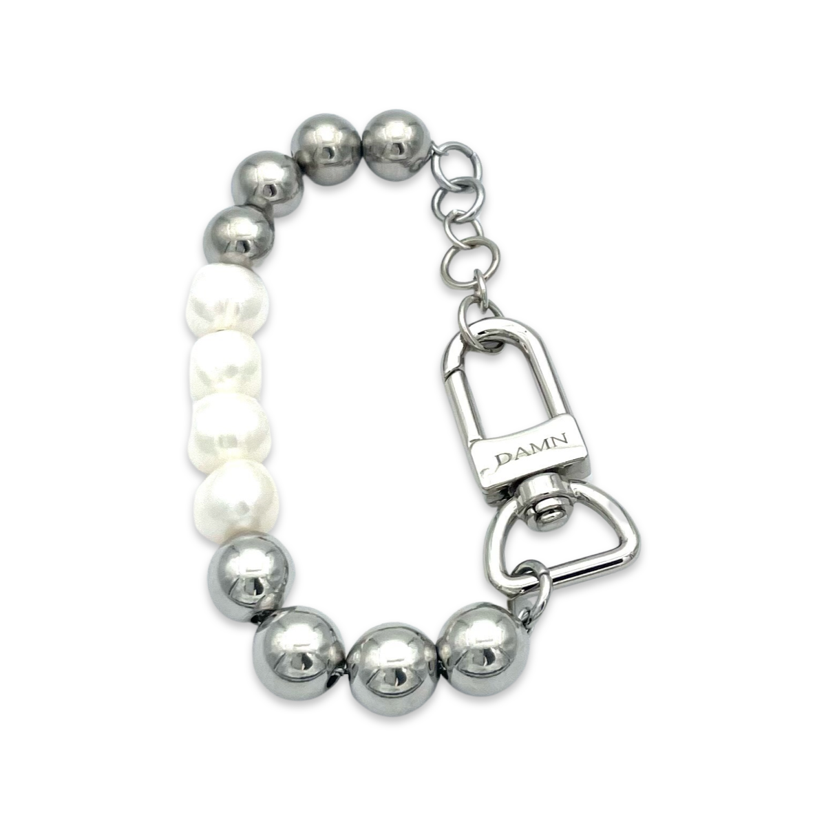 Pearl Beaded Bracelet silver