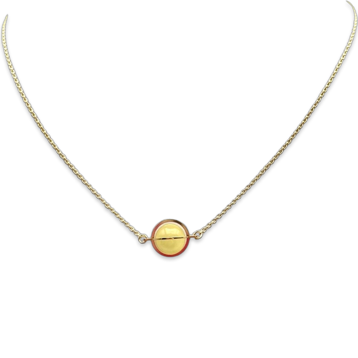 Amber gold plated necklace