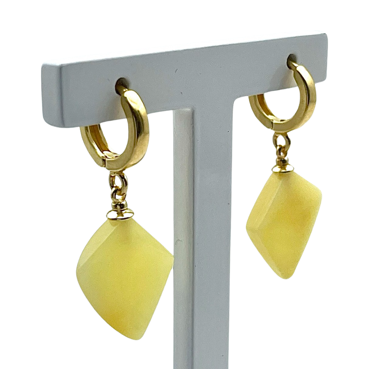 Gold Plated amber earrings