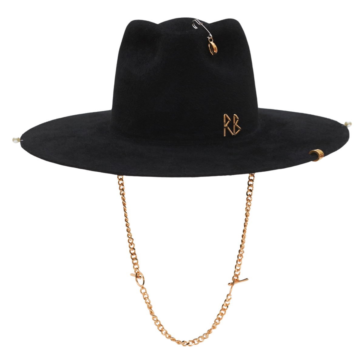 Chain Strap Fedora Hat