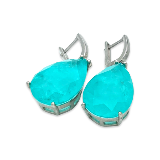 Silver earrings Paraiba