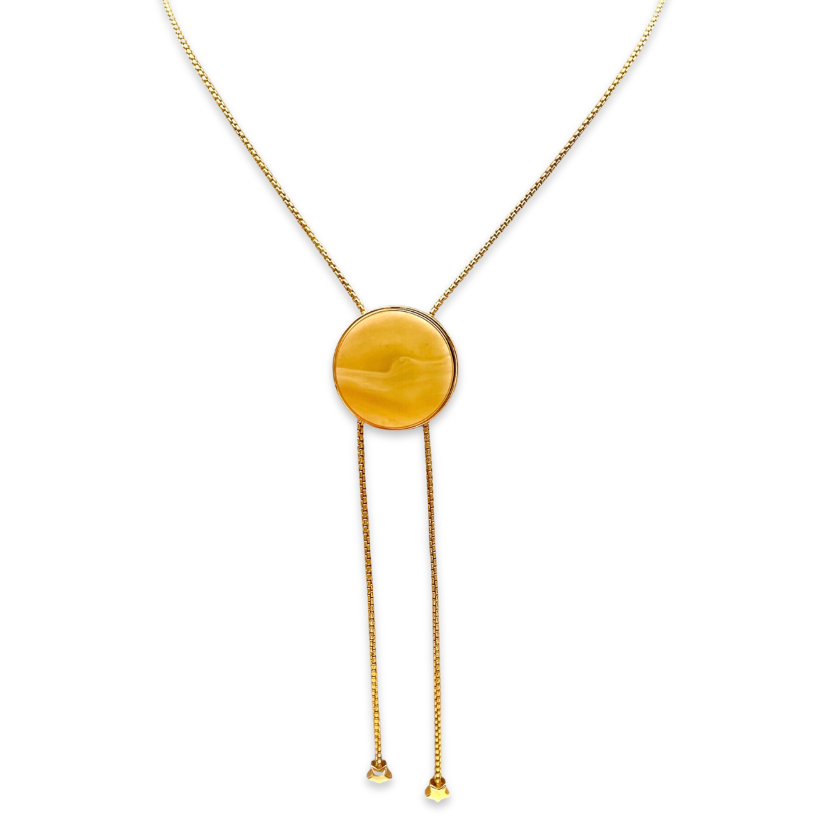 Amber gold plated necklace