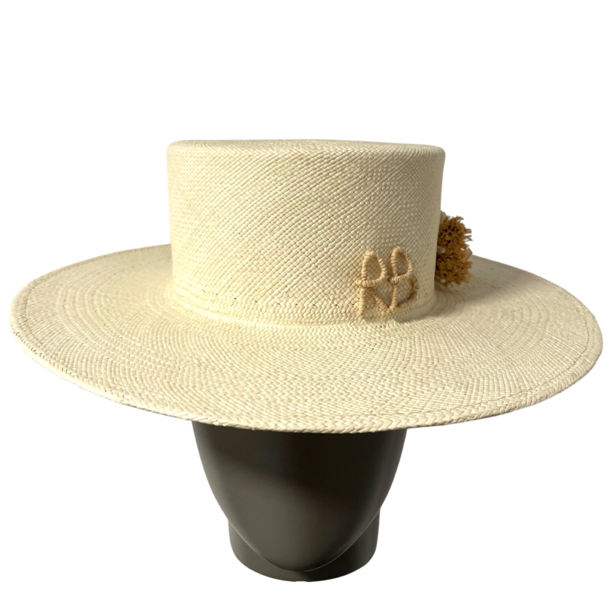 Monogram-embellished Boater Hat