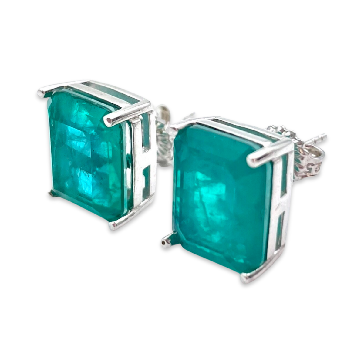 Silver earrings Paraiba