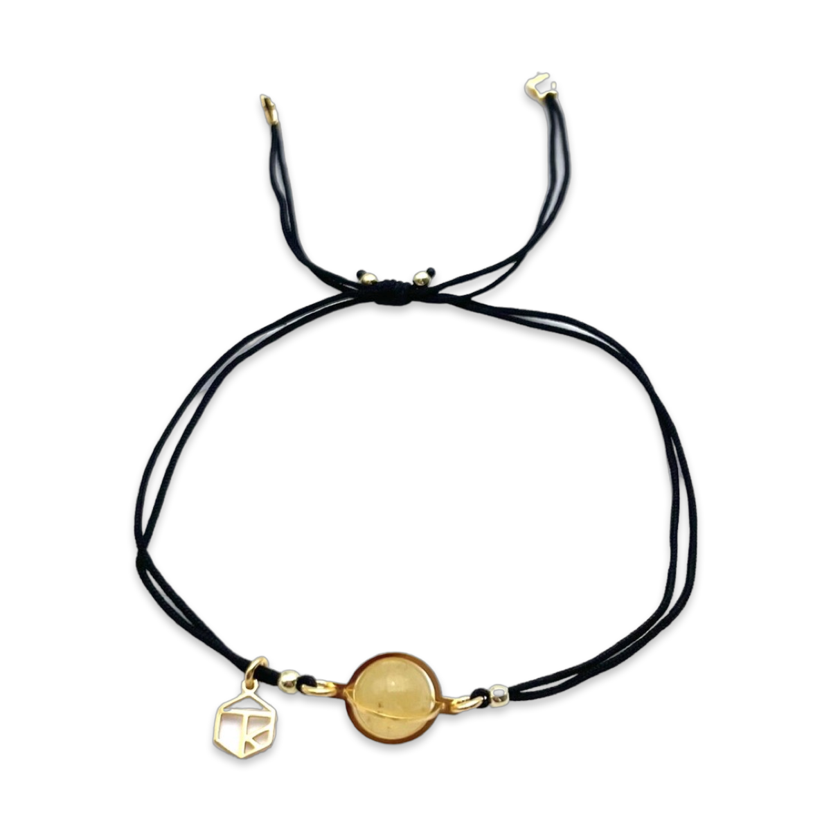 Gold plated amber bracelet