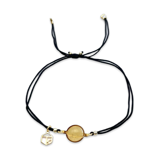 Gold plated amber bracelet