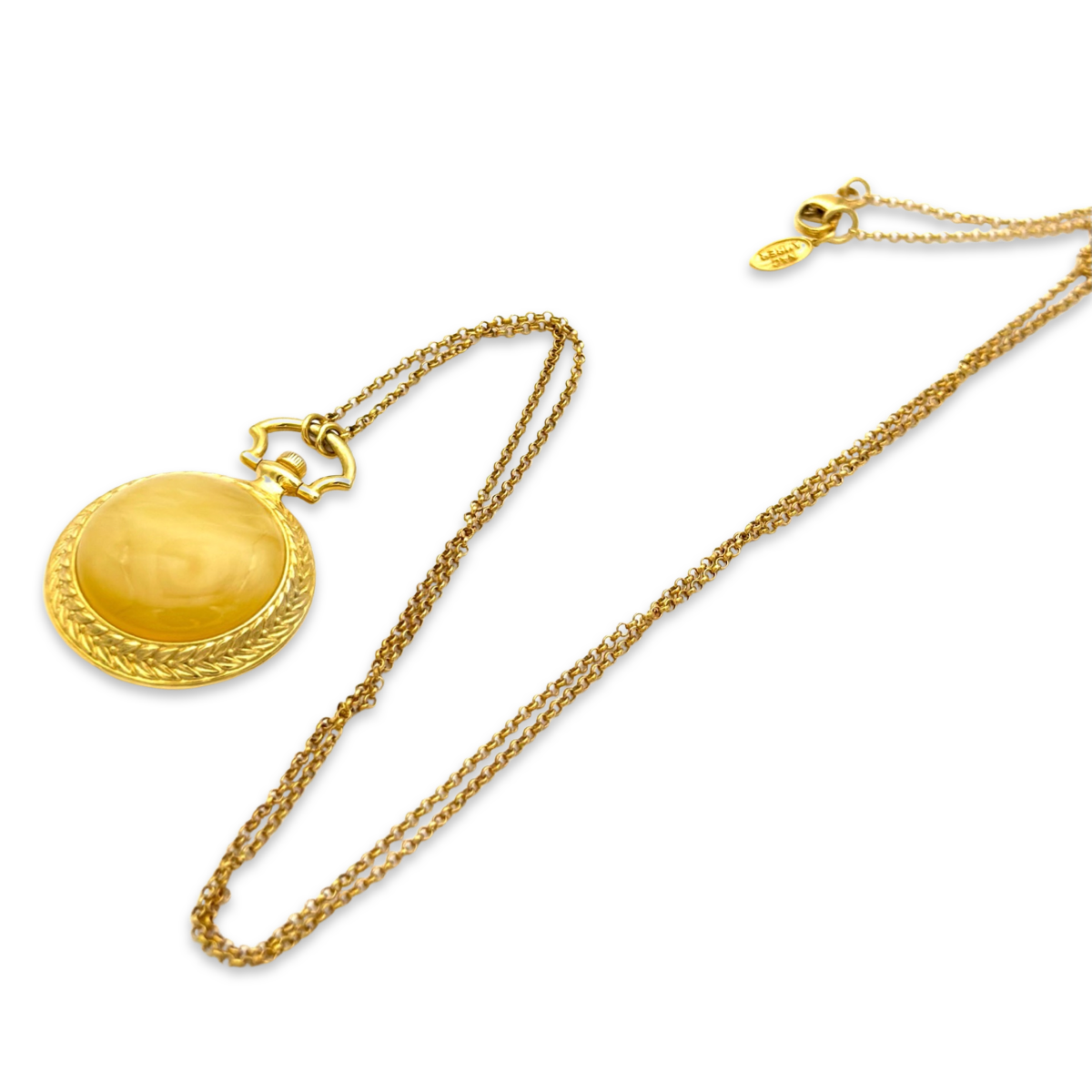 Amber gold plated necklace