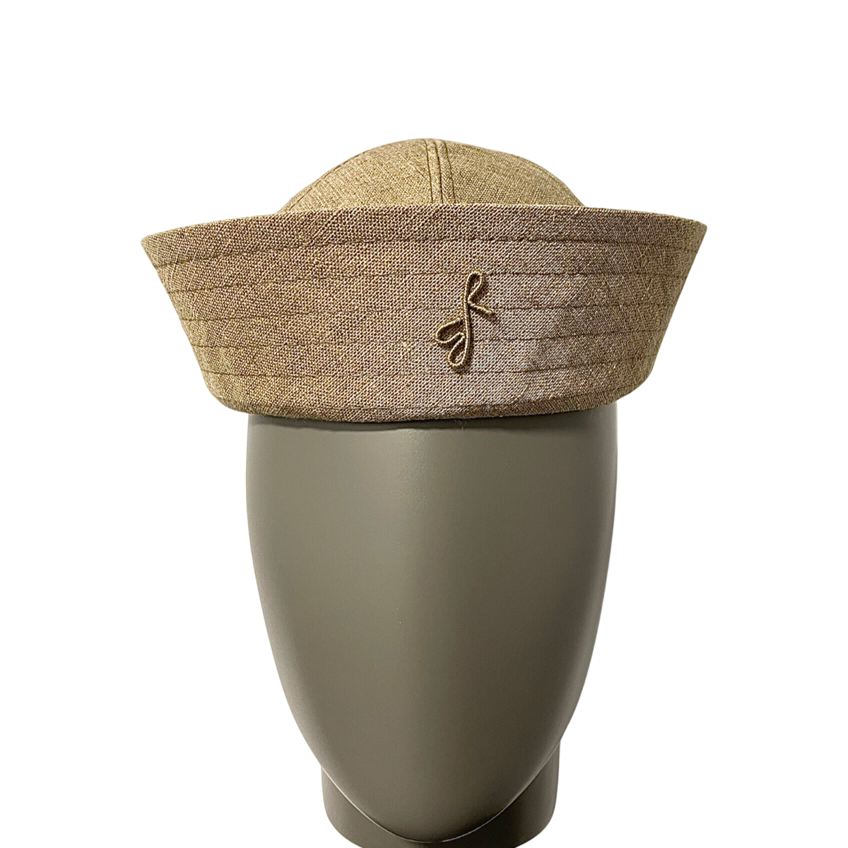 Monogram-embellished Linen Sailor Hat