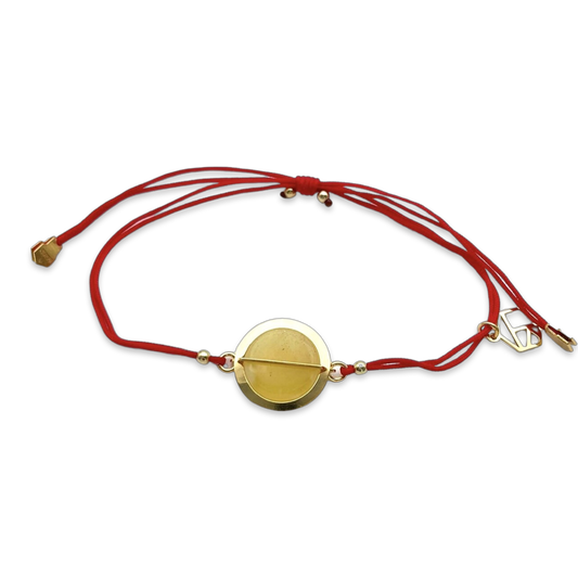 Gold plated amber bracelet