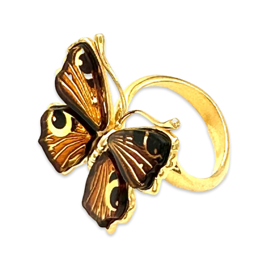 Small amber ring Butterfly