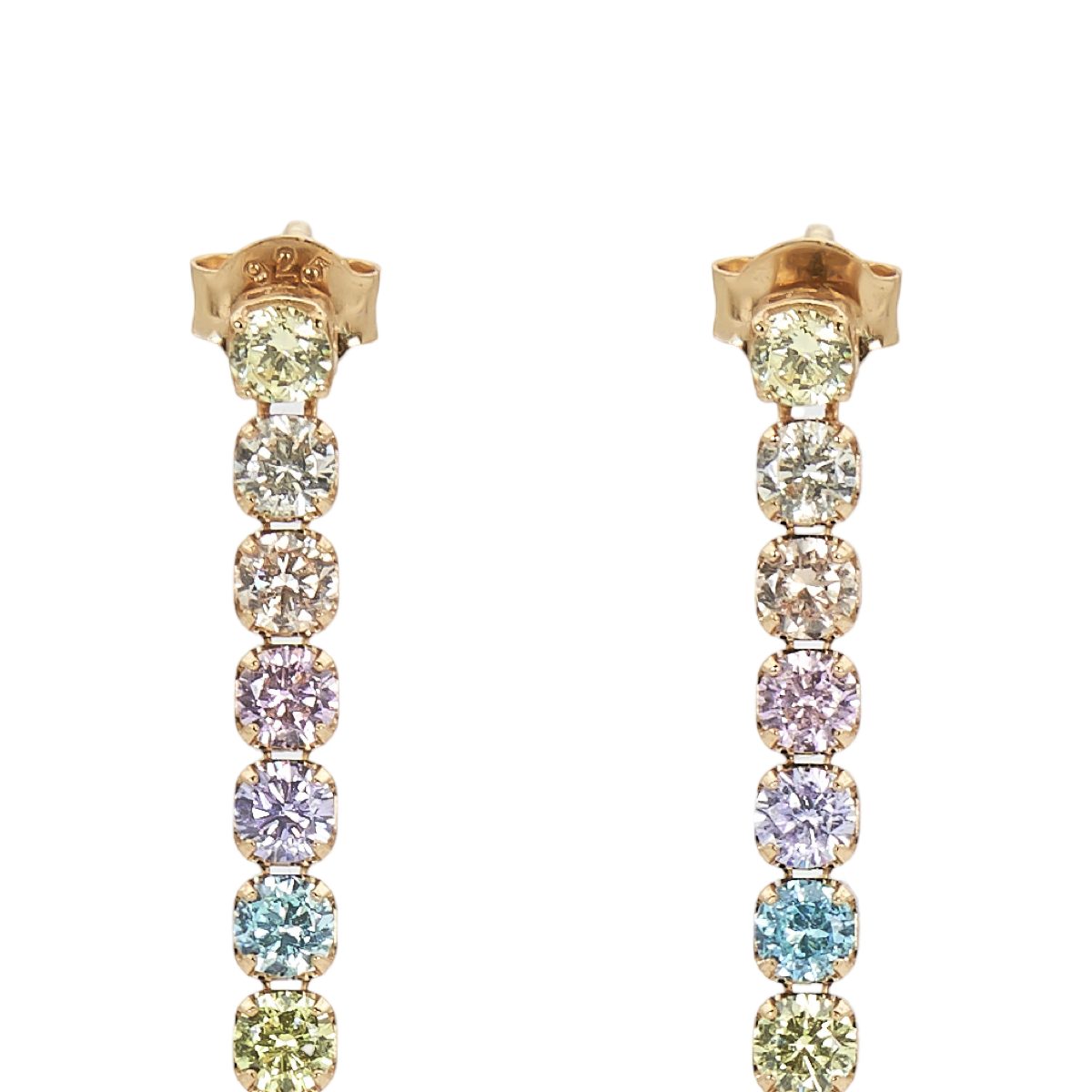 Rainbow Earrings with zircons