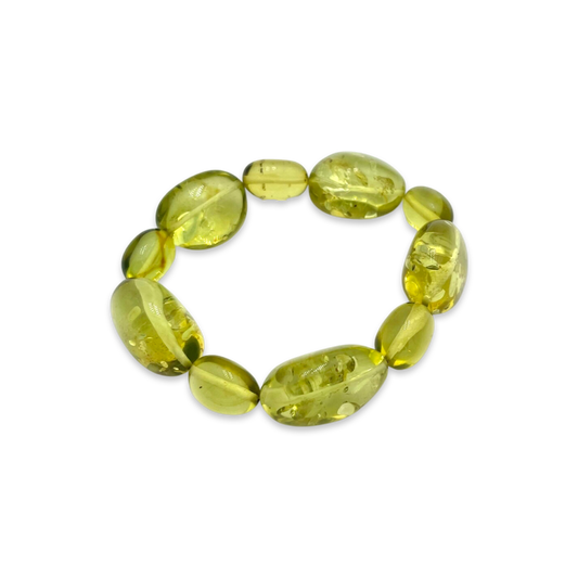 Green amber bracelet