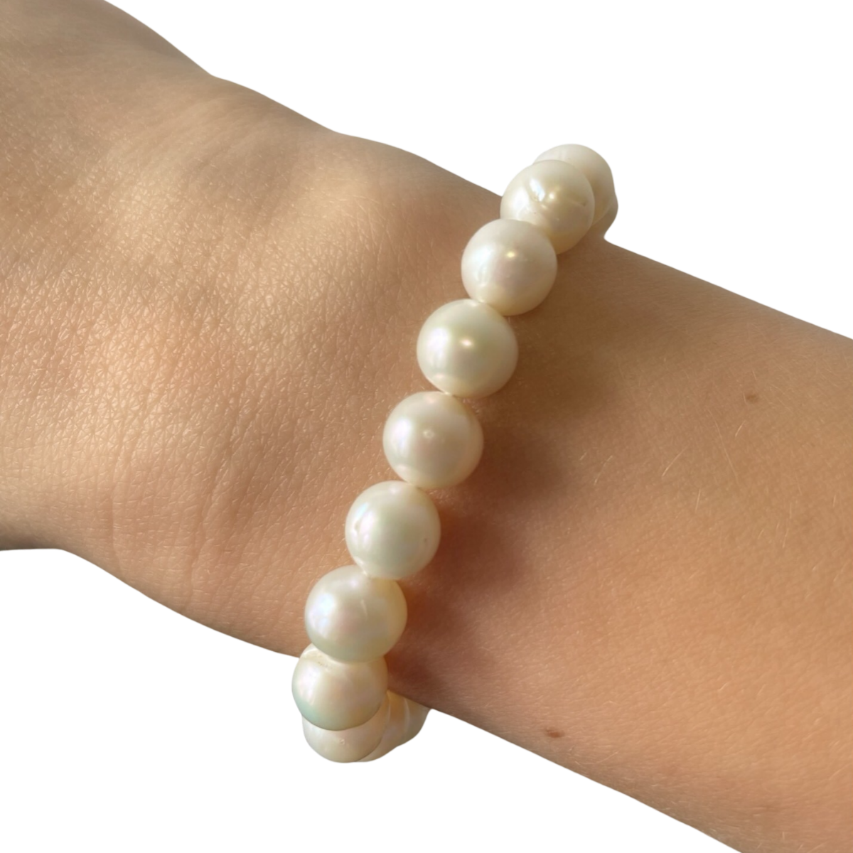 Pearl bracelet with silver