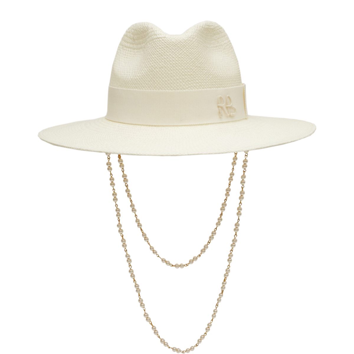 Double Chain Strap Fedora Hat