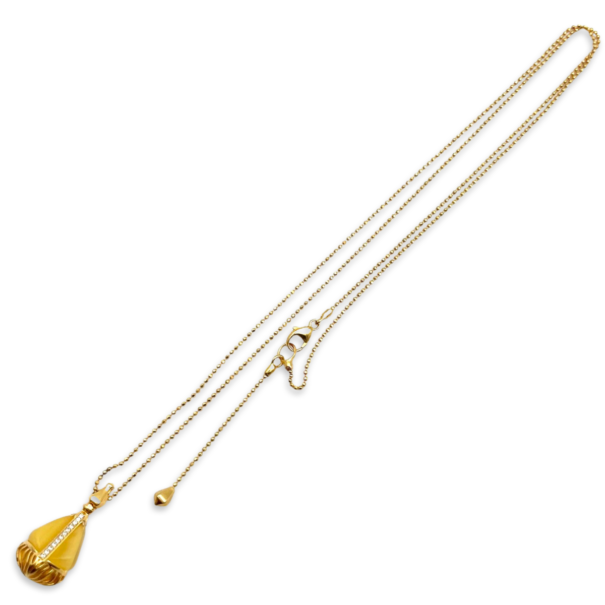 Amber gold plated necklace