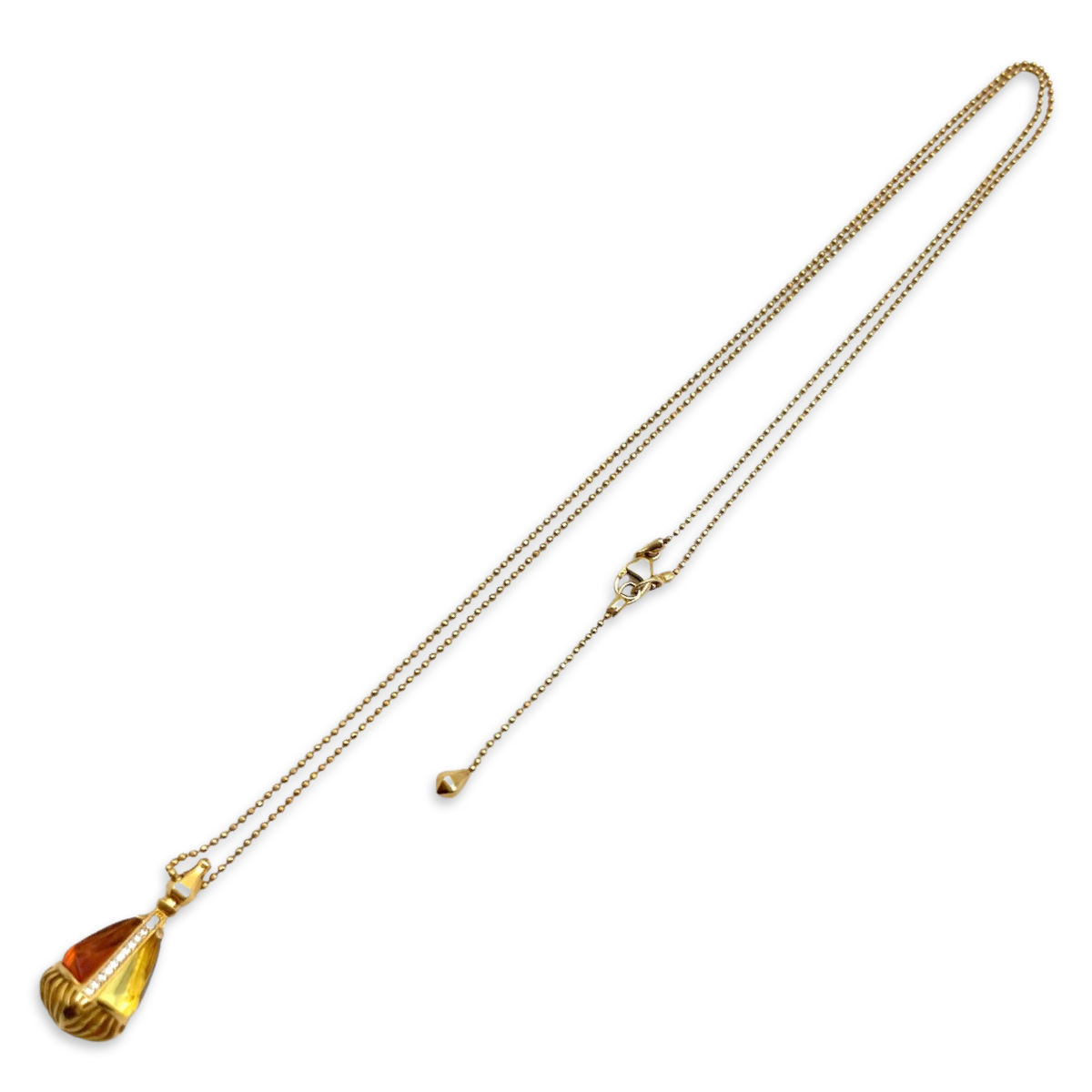 Amber gold plated necklace