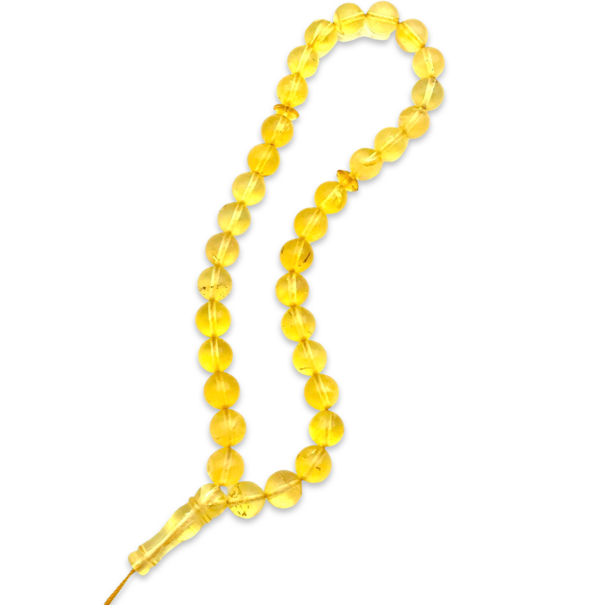 Amber muslim rosary, medium