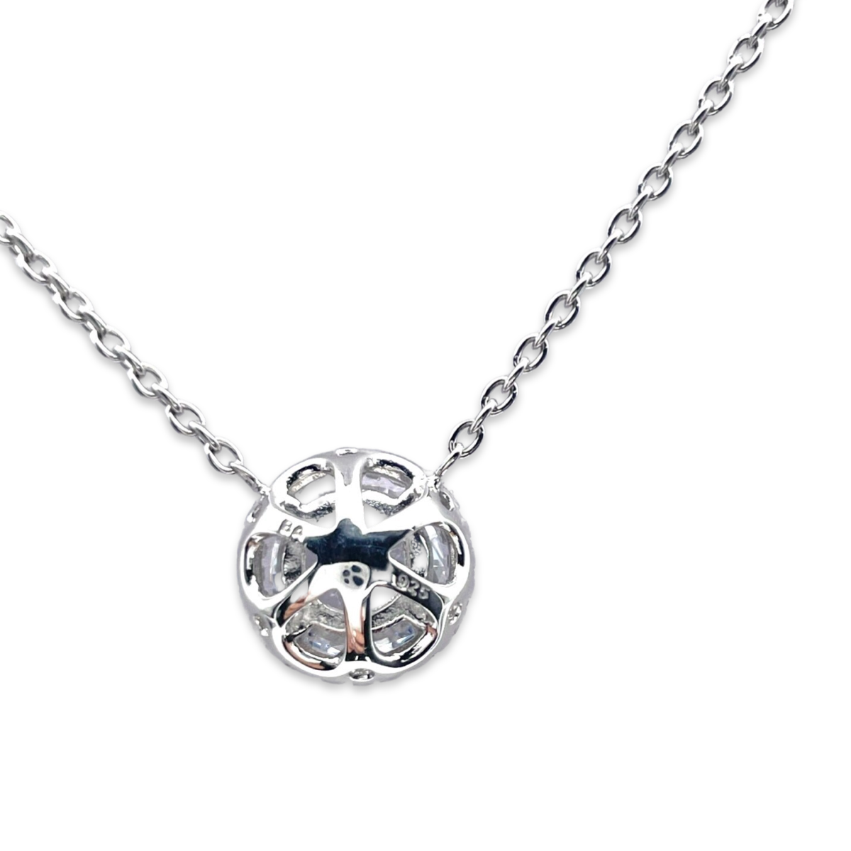 Round Silver Necklace