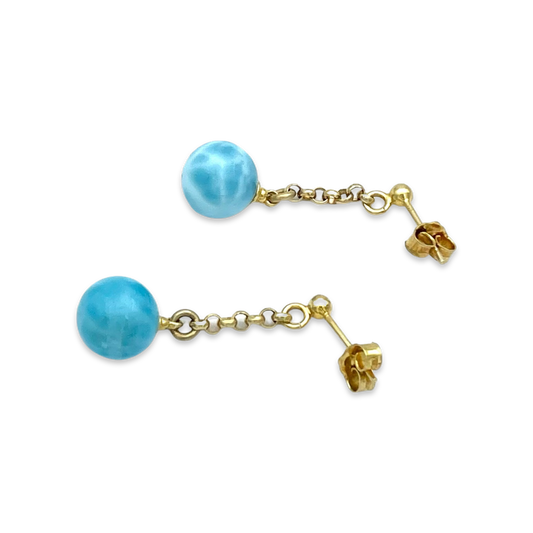 Earrings larimar