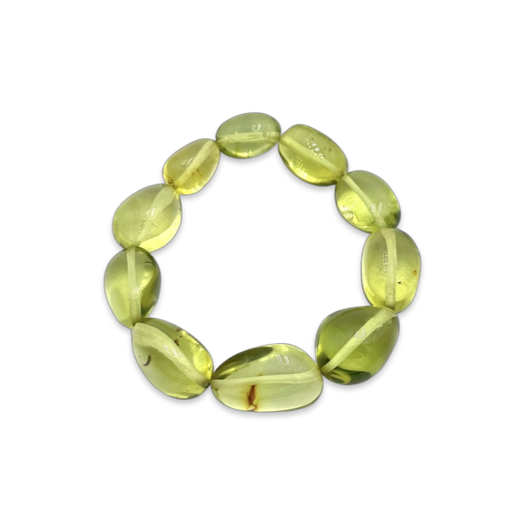 Green amber bracelet