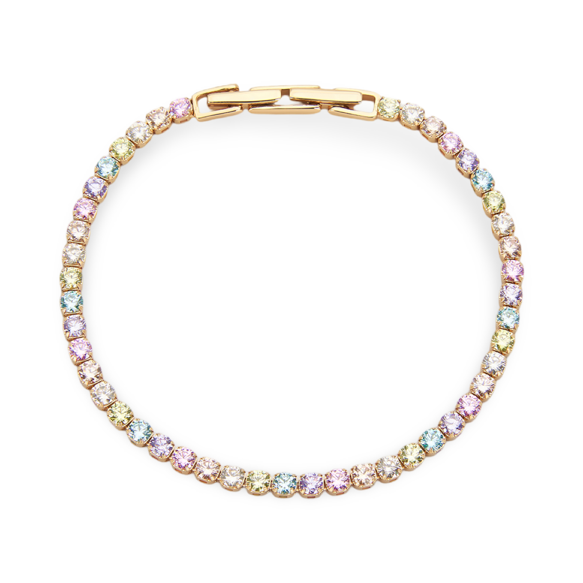 Rainbow Tennis bracelet with zircons