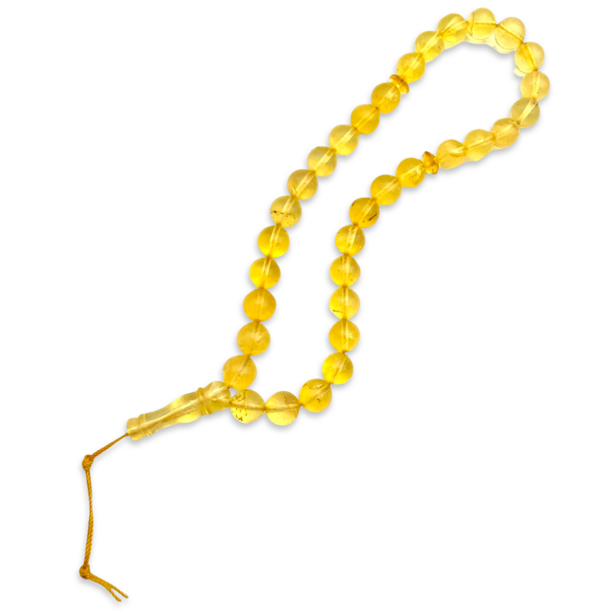 Amber muslim rosary, medium