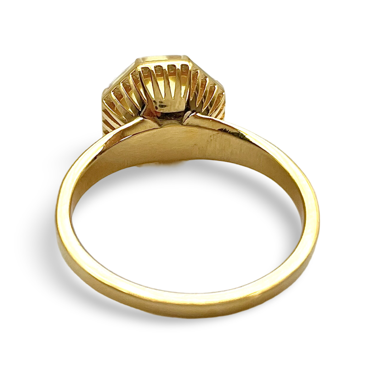 Gold plated amber ring