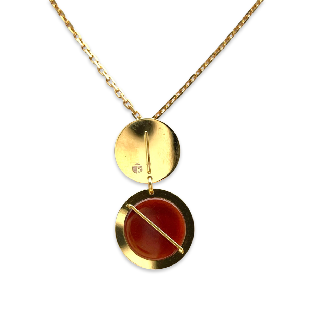 Amber gold plated necklace