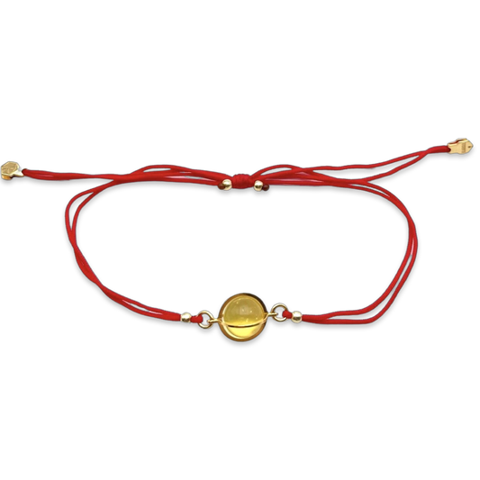 Gold plated amber bracelet