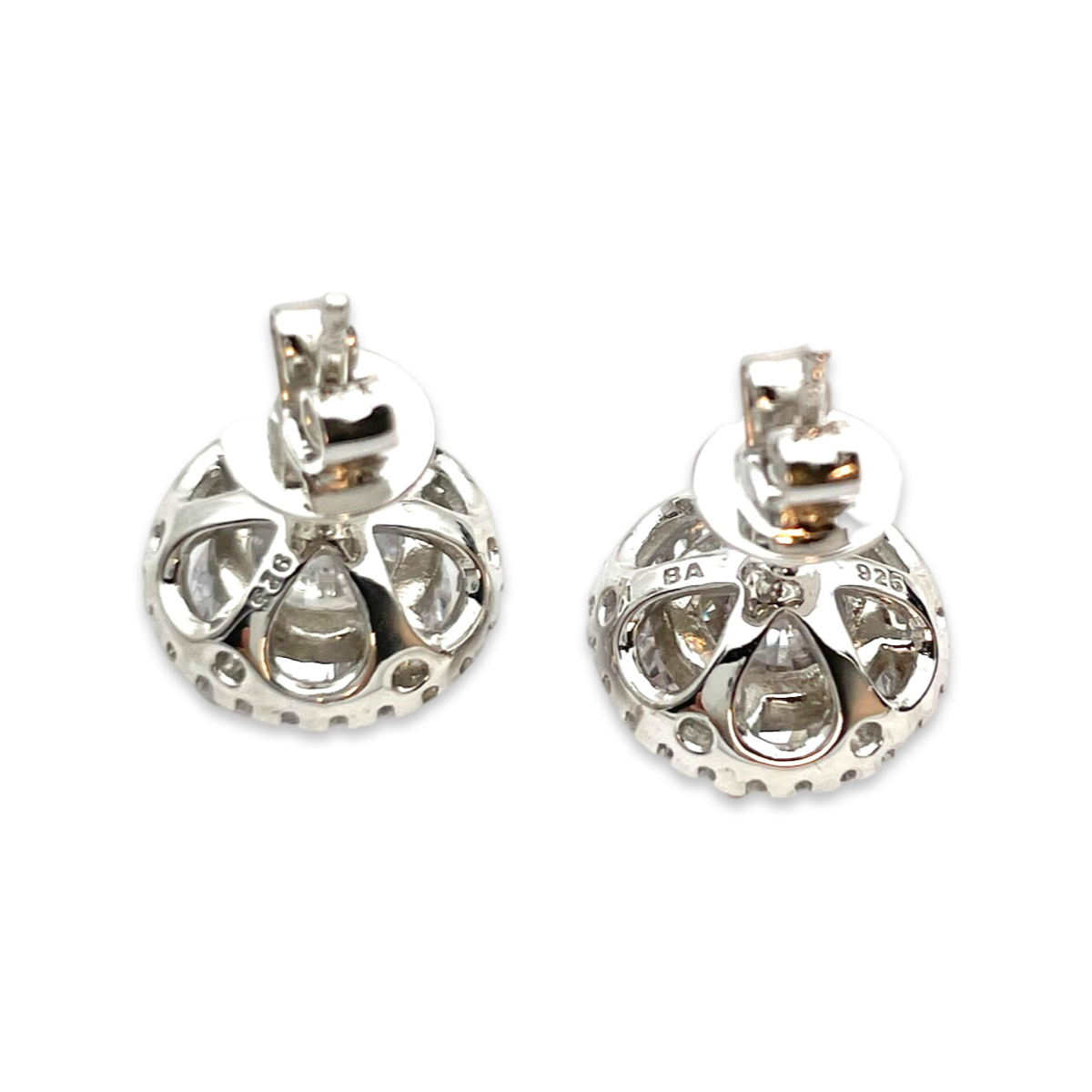 Round Silver Earrings 11 mm