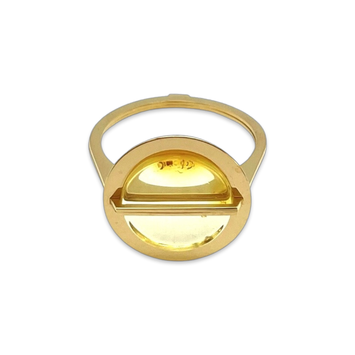 Gold plated amber ring