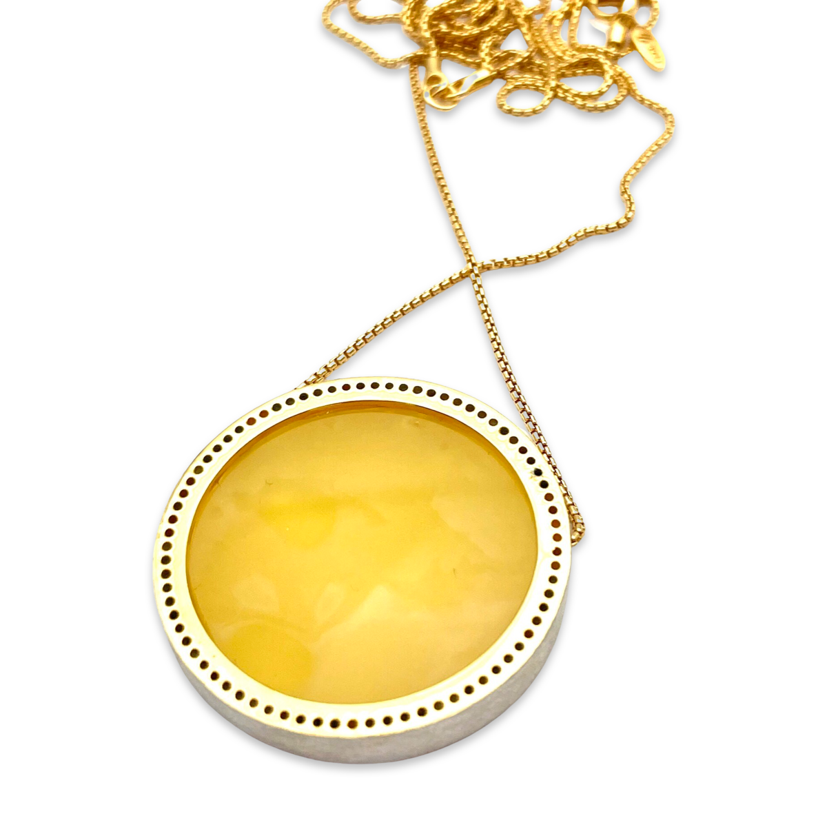 Amber gold plated necklace