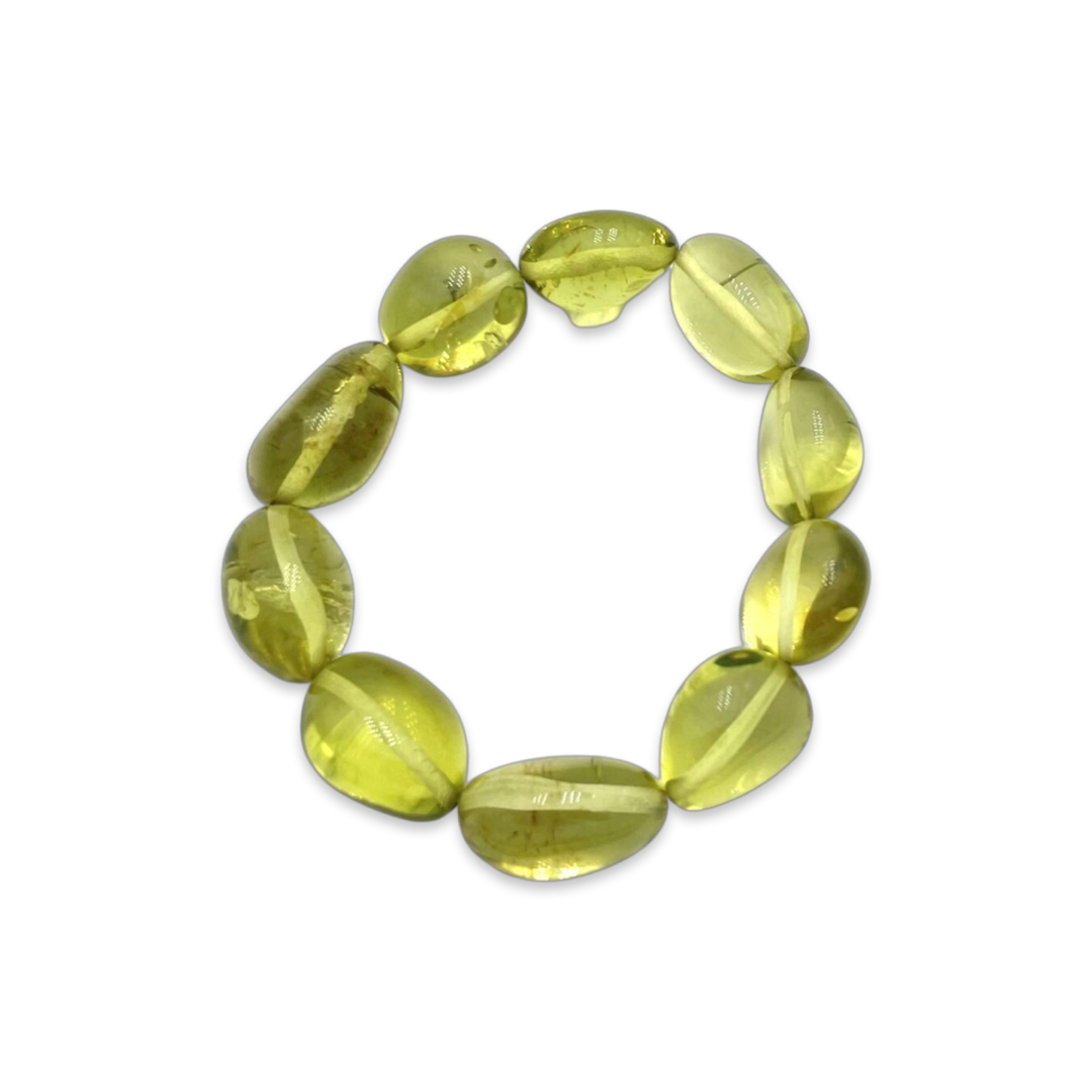 Green amber bracelet