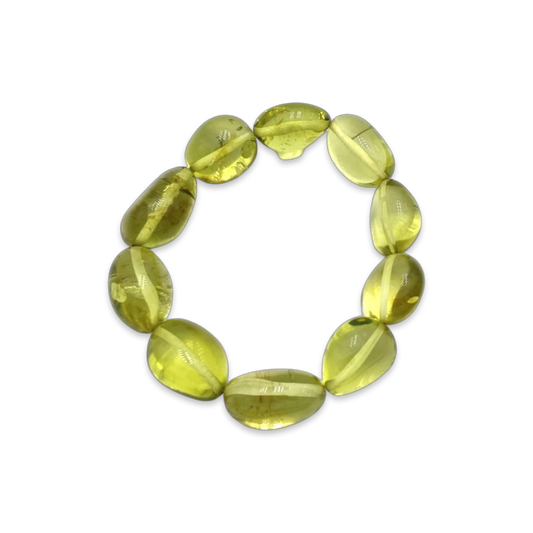 Green amber bracelet