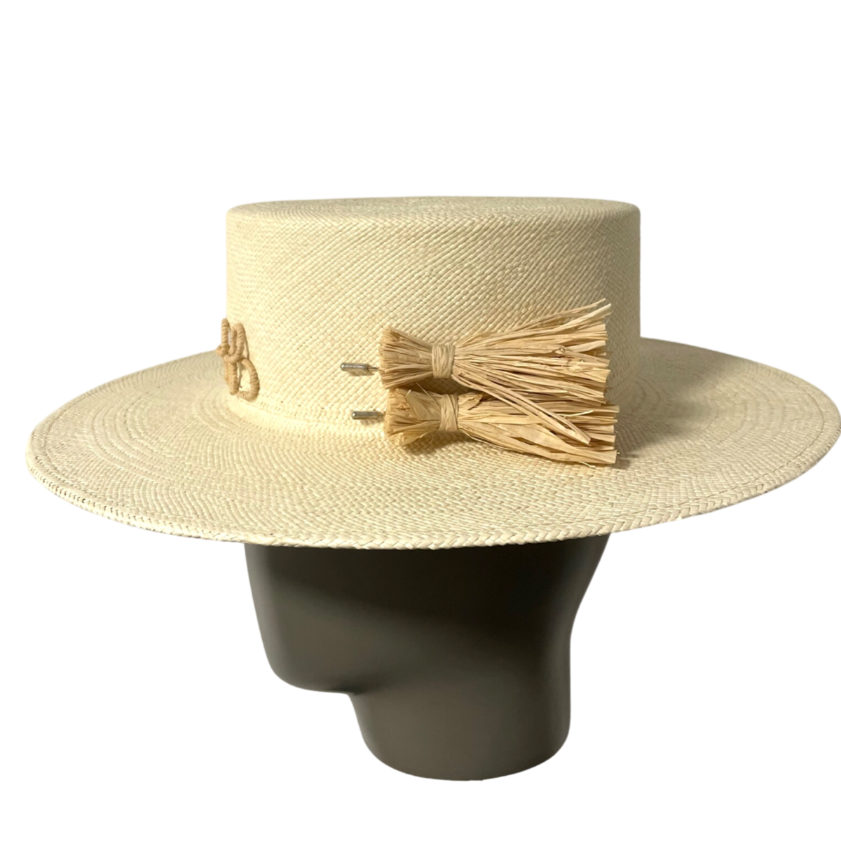 Monogram-embellished Boater Hat