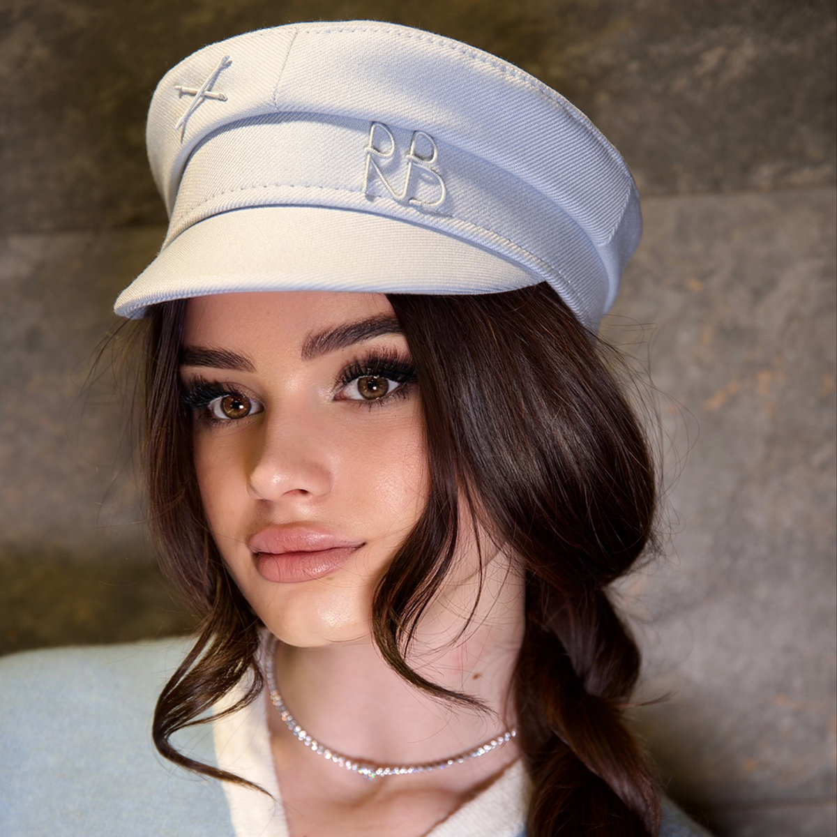 Monogram-embellished Baker Boy Cap