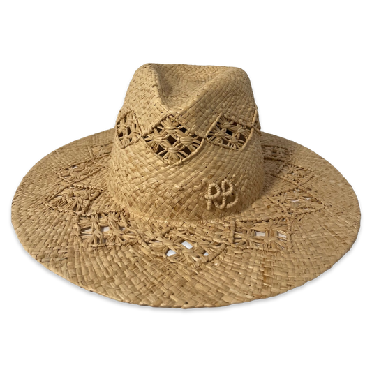 Monogram-embellished Fedora Hat