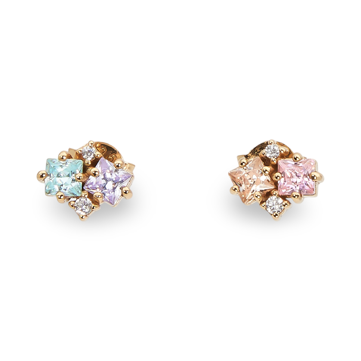 Rainbow Earrings with zircons