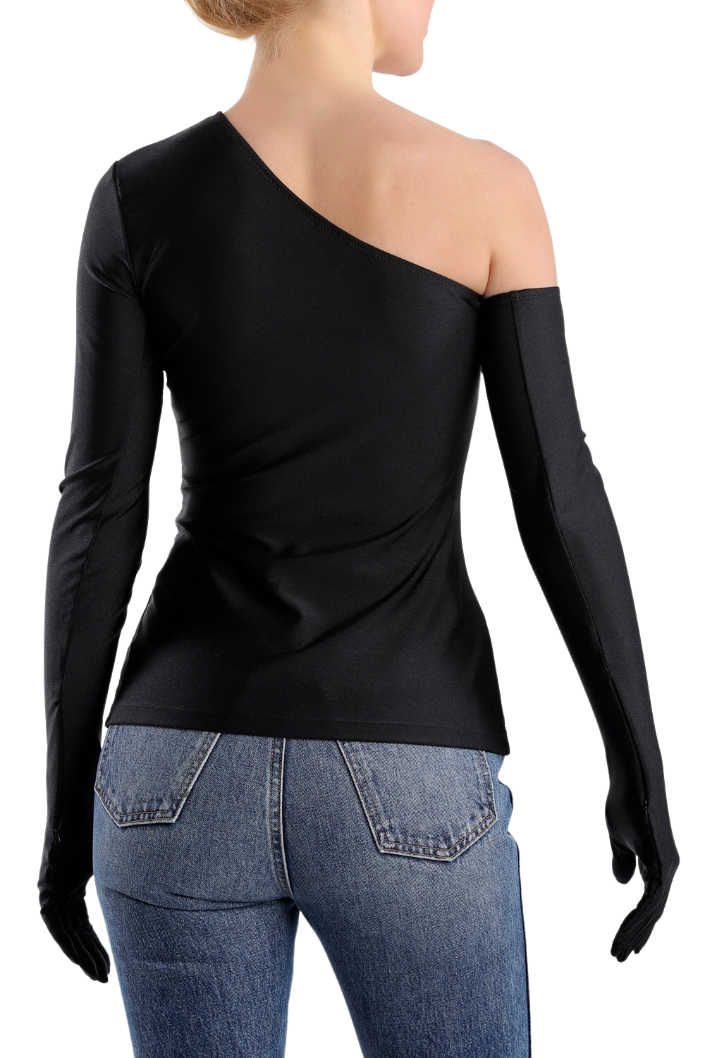 Top with glove on one shoulder