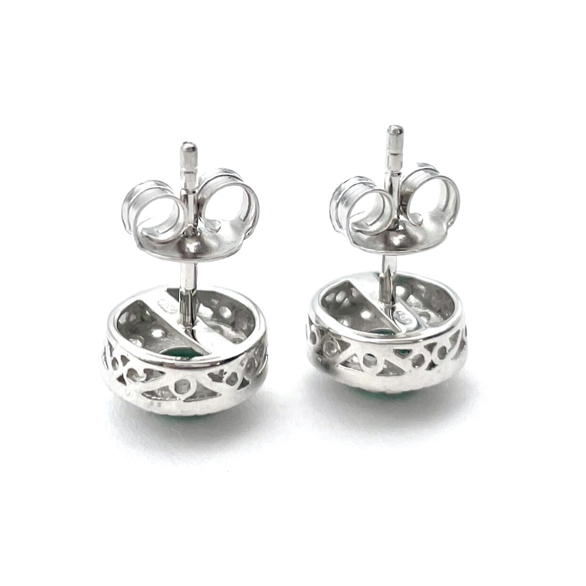 Round Silver Earrings