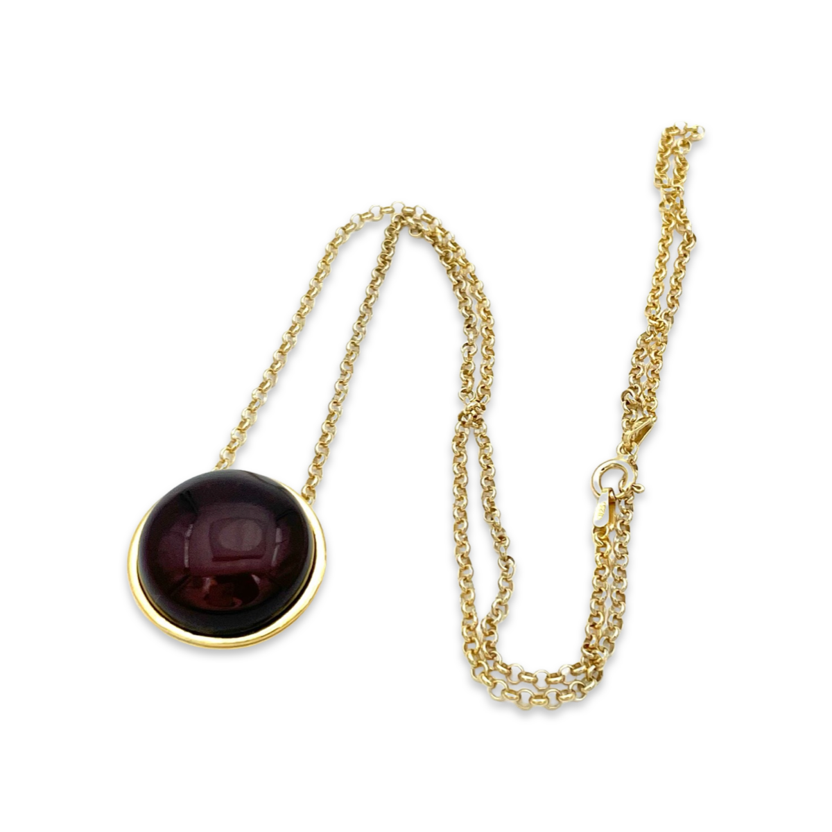 Amber gold plated necklace